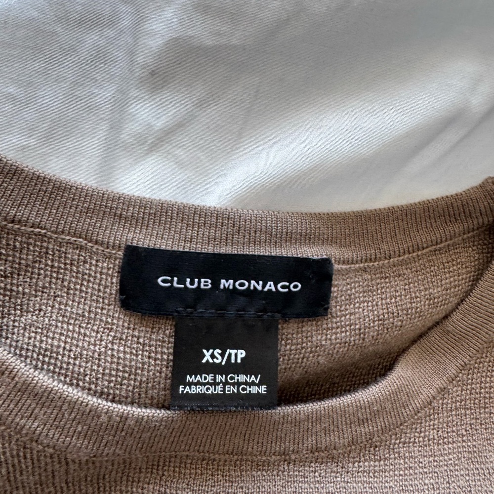 Club Monaco Taupe Knit Top - Picture 5 of 6
